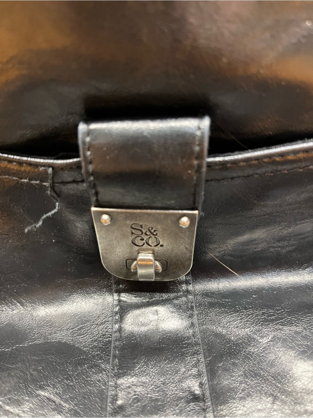 Black Leather Crossbody Y2K